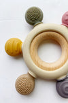 mode, silicone/wood teether neutral