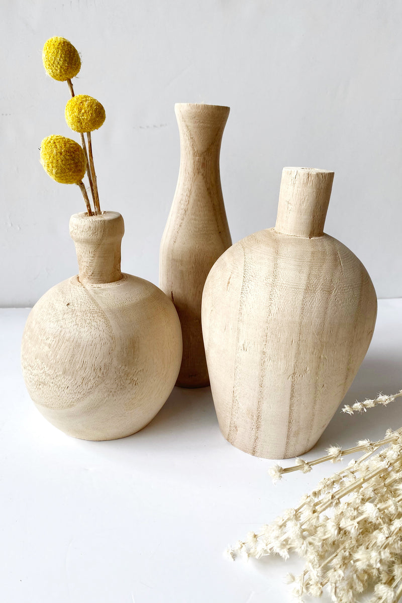 mode, paulownia wood vase
