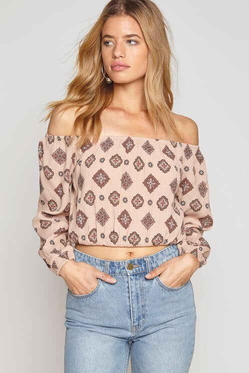 mode, cold shoulder woven