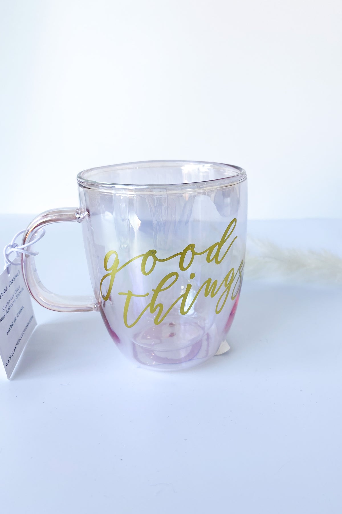 mode, double walled glass mug