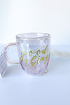 double walled glass mug