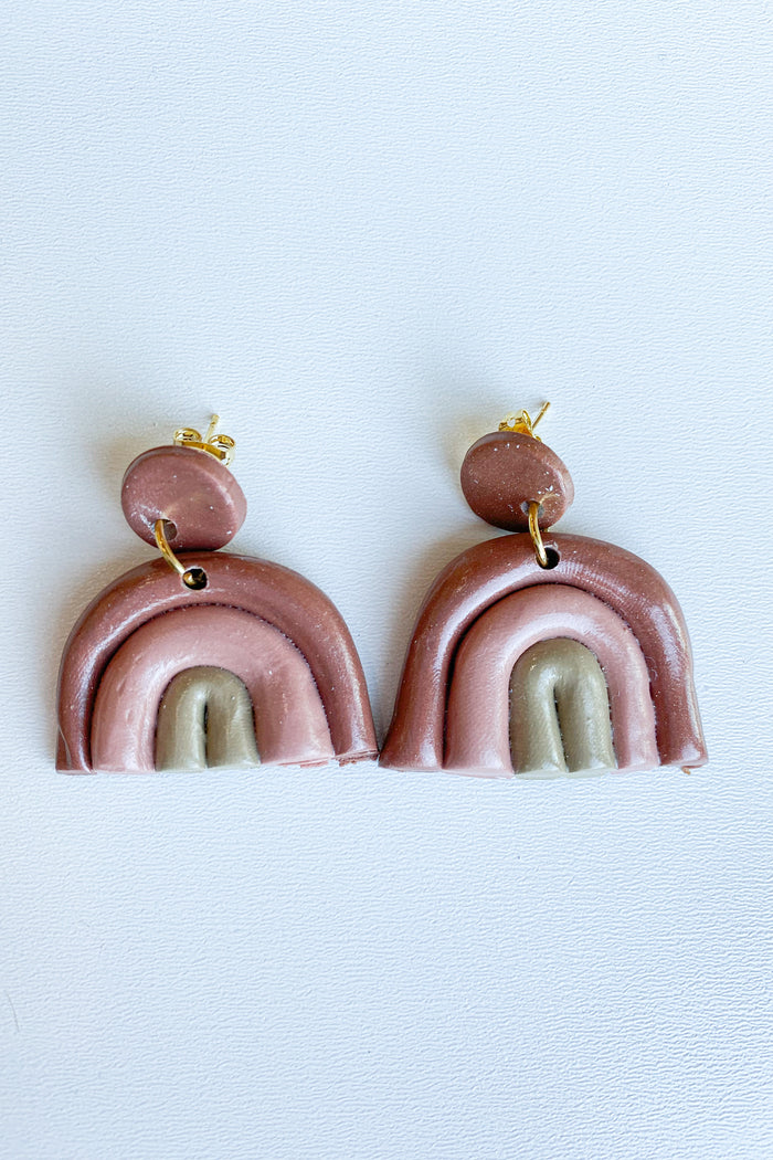 mode, triple rainbow earring