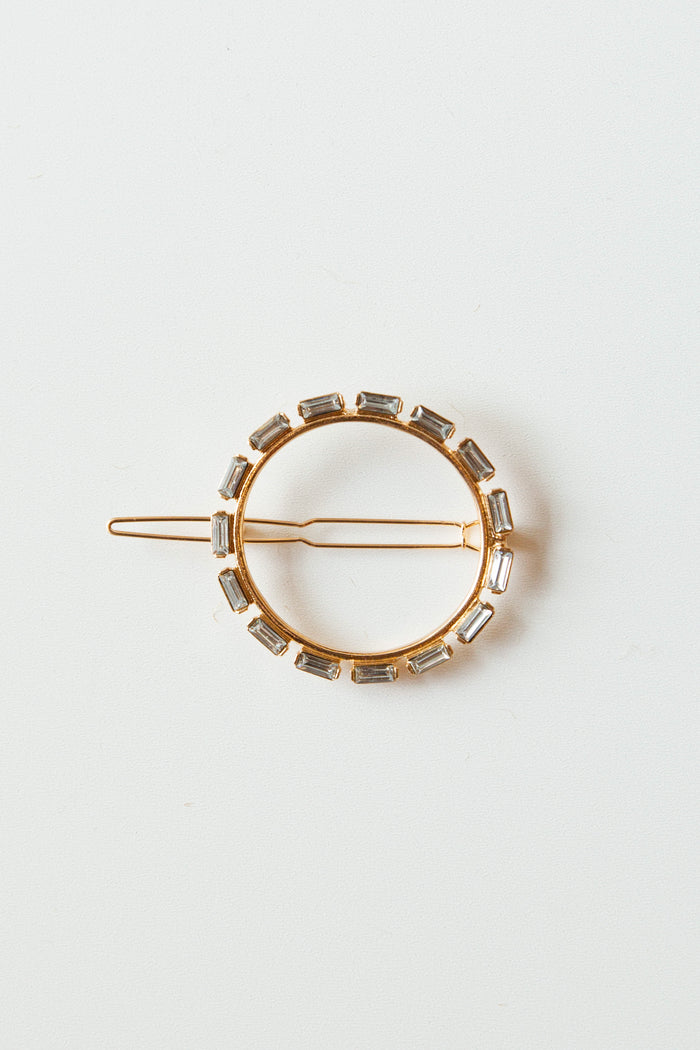 mode, gemstone round hair pin