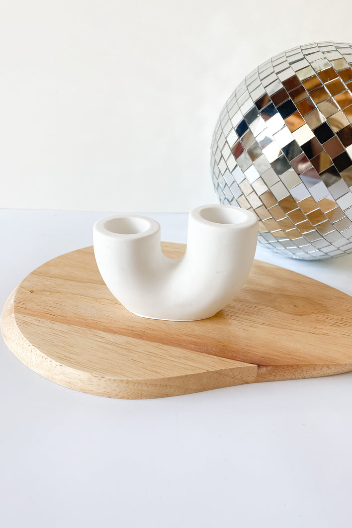 mode, luce candle holder white