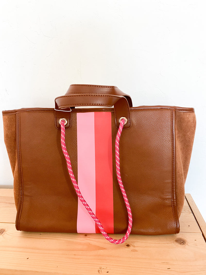 mode, stanton tote, hazelnut