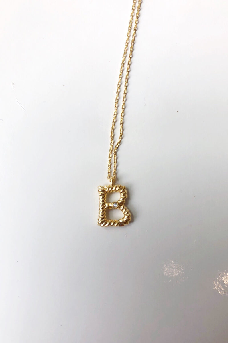 mode, sticks n stones initial necklace