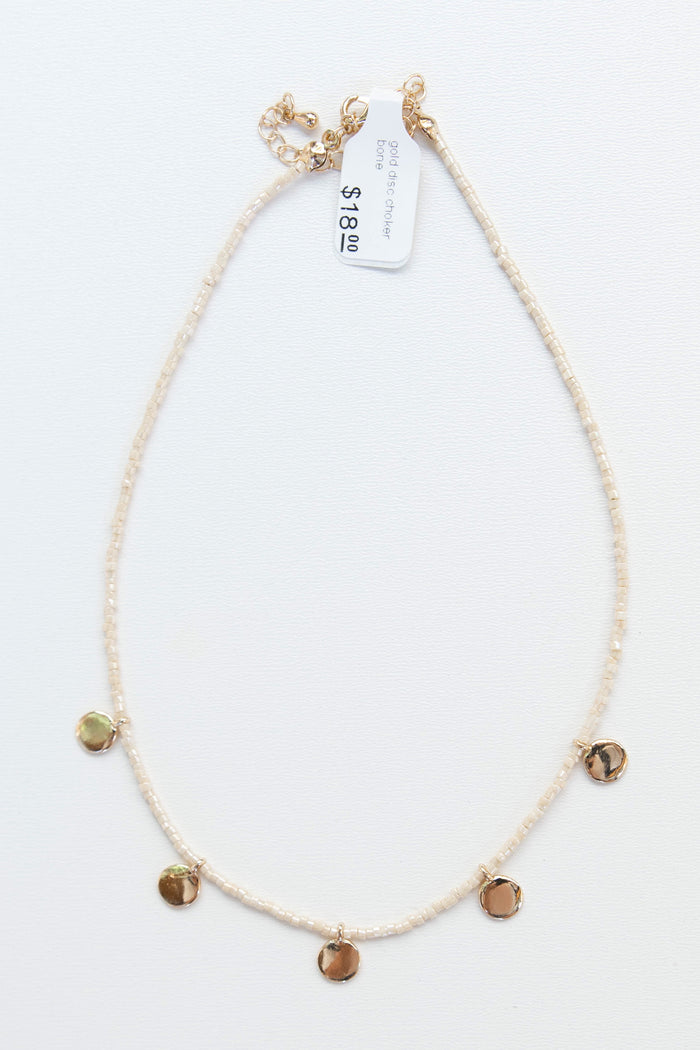 mode, gold disc choker