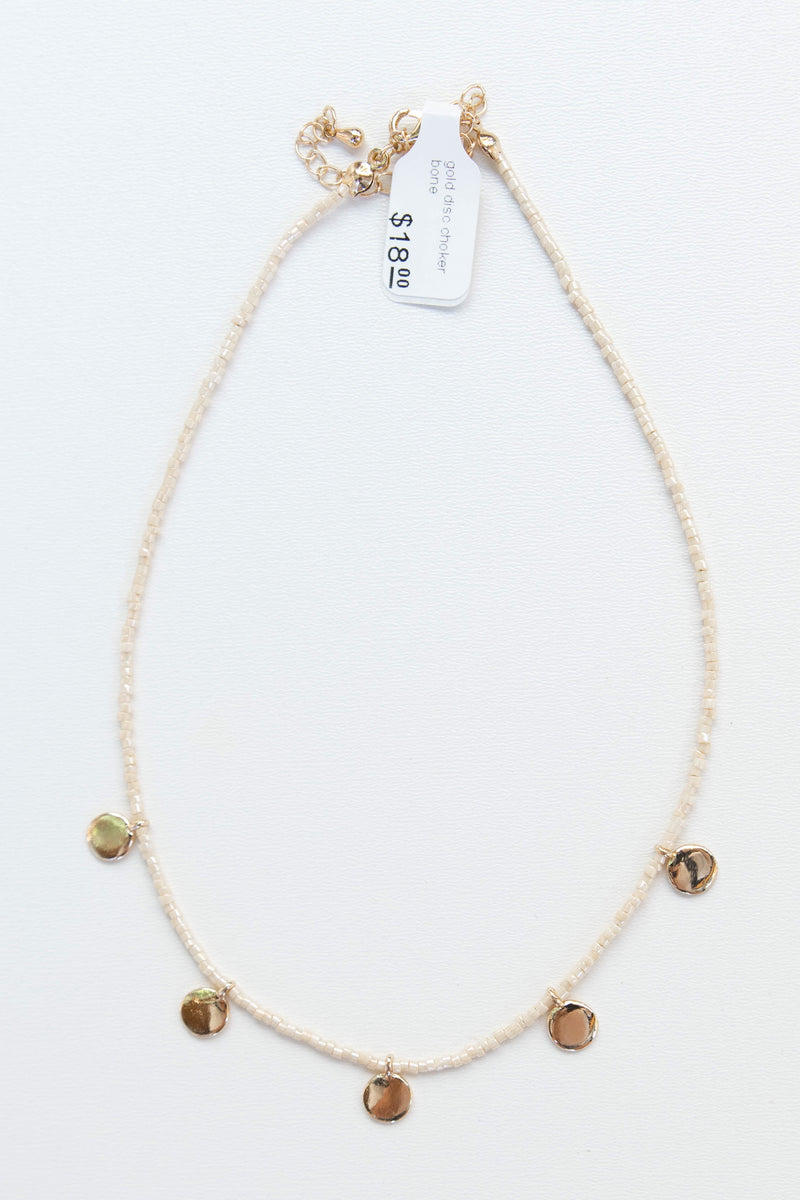 mode, gold disc choker
