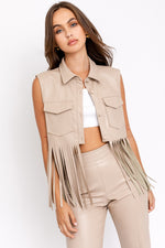 leather-leather land top