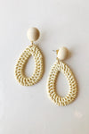 mode, Ellie woven straw earring