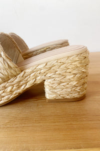 mode, tahiti woven platform heels