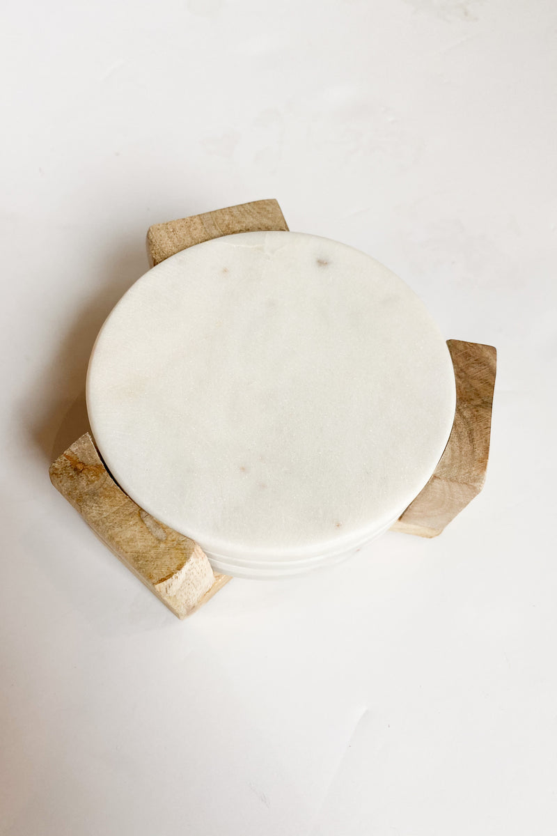 mode, marble coasters w/ holder