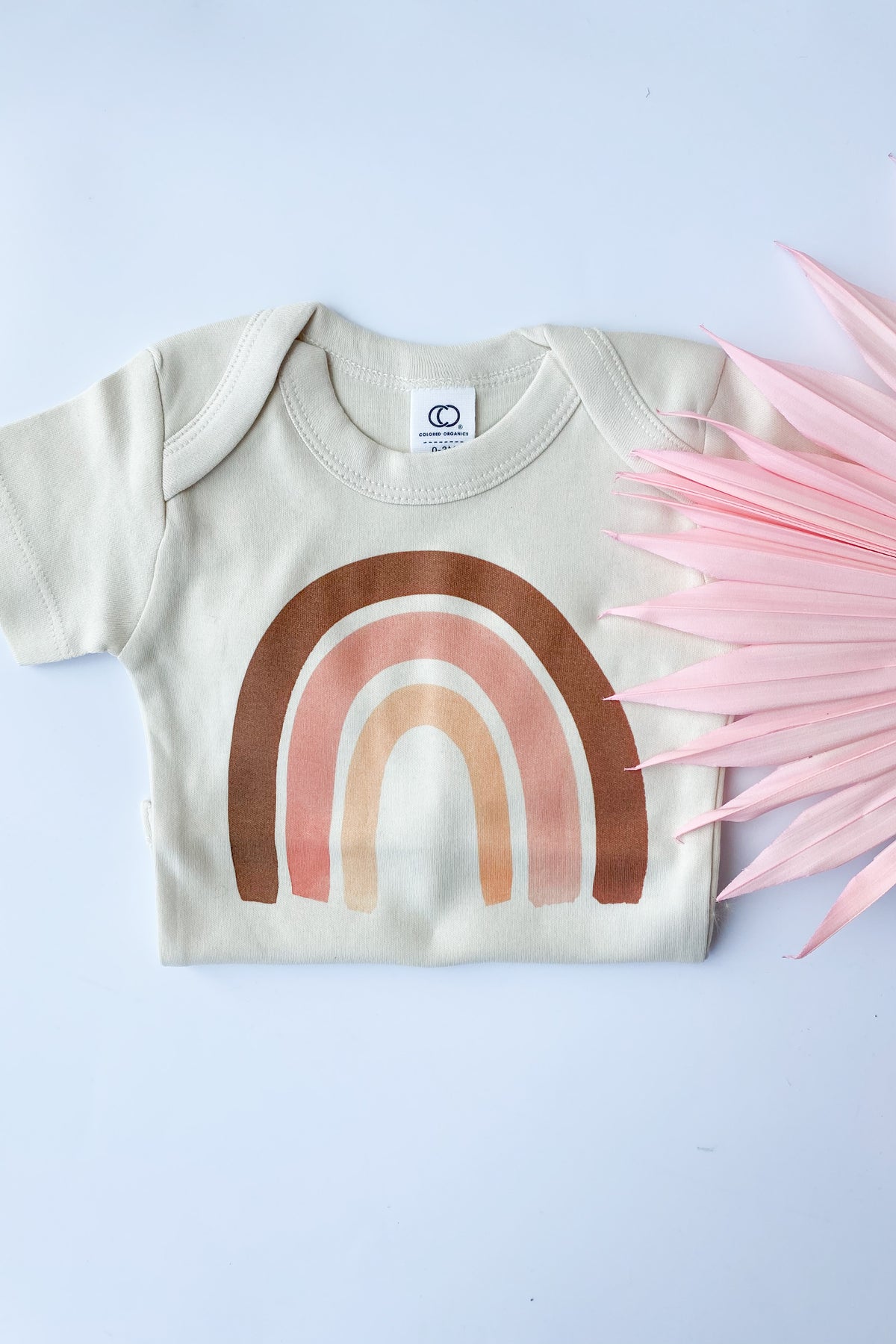 mode, blush rainbow onesie