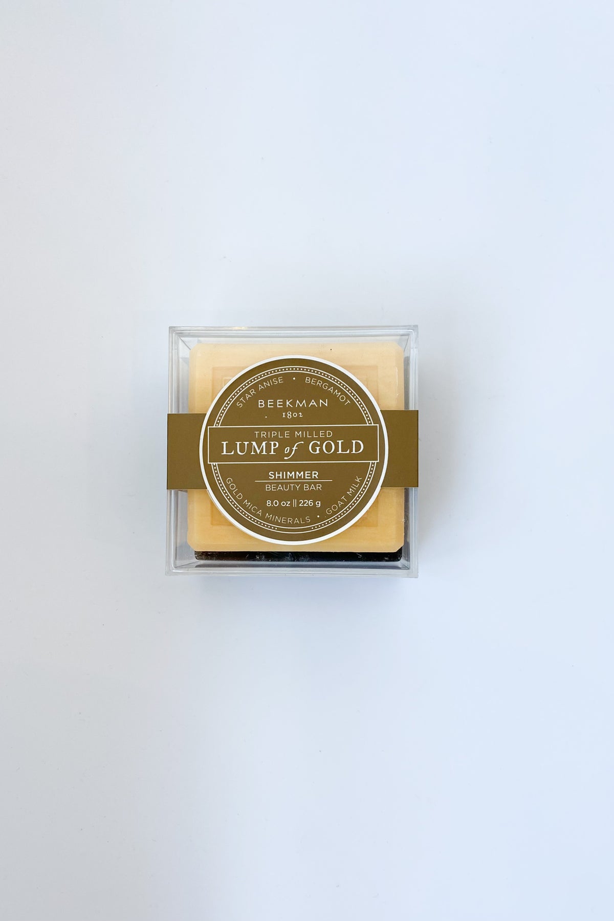 mode, lump of gold shimmer beauty bar