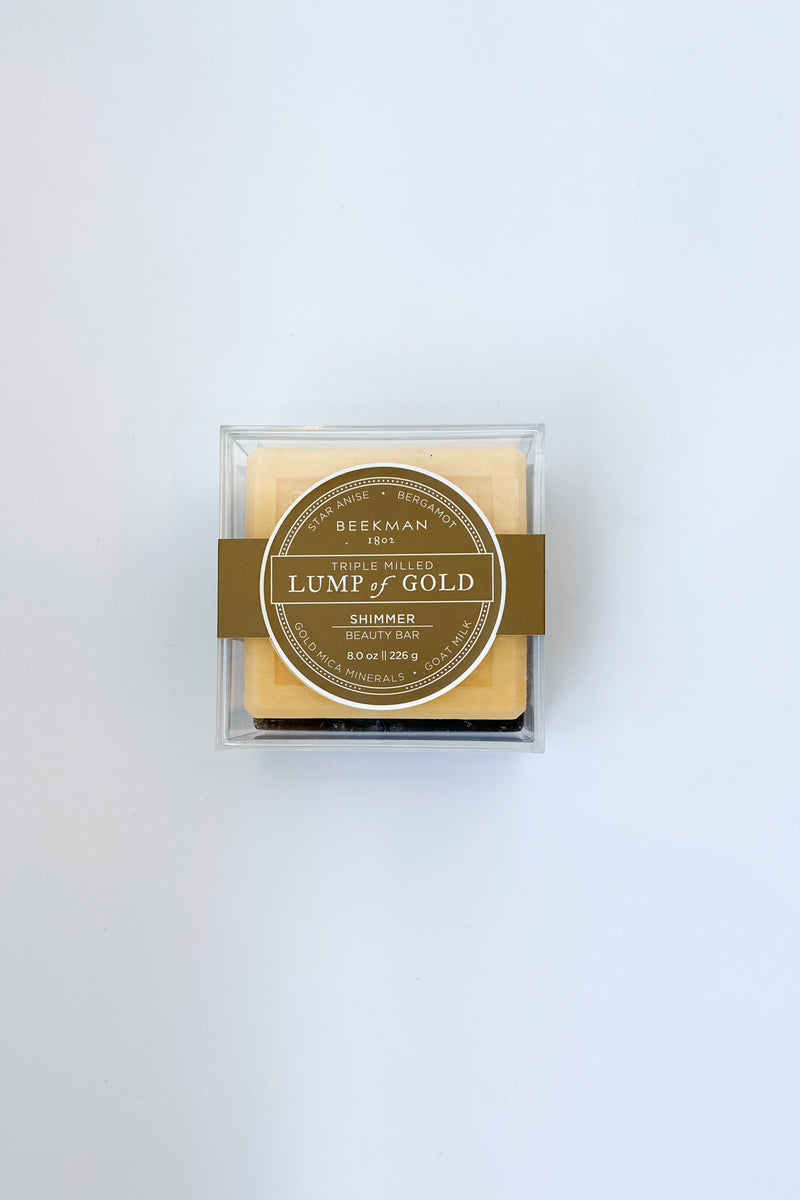 lump of gold shimmer beauty bar