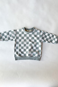 mode, checkered pullover