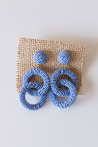 mode, duo circle beaded earring