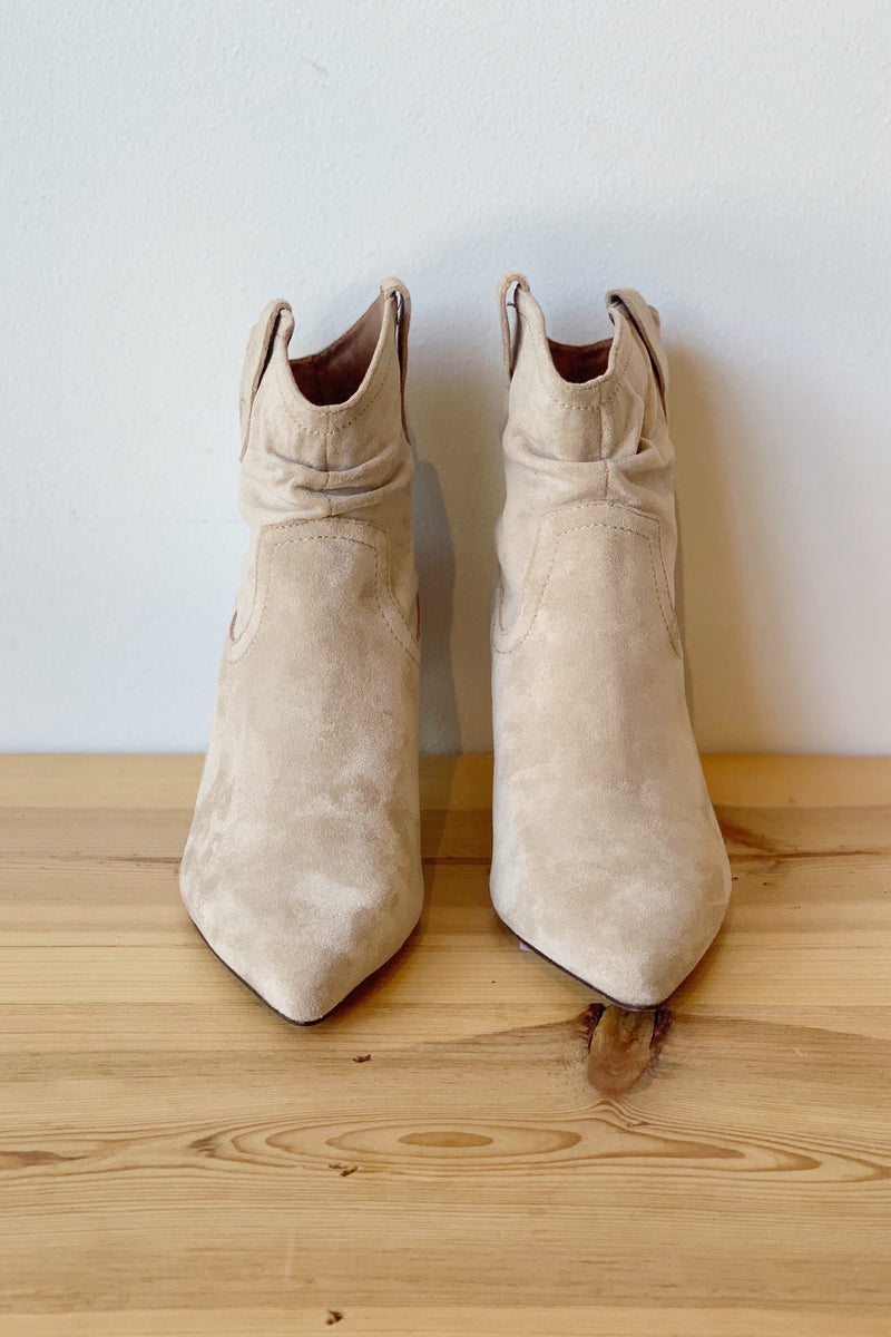 mode, open heart bootie