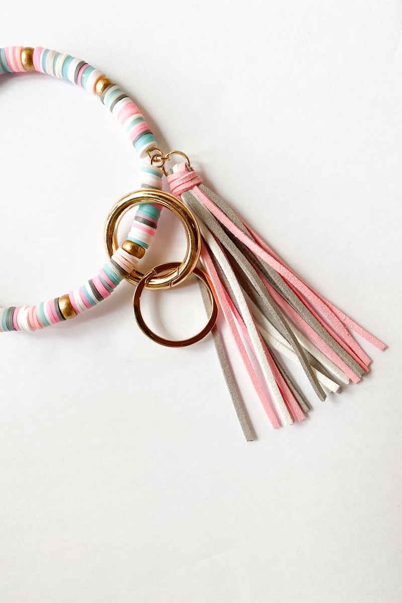 mode, boho key ring bracelet