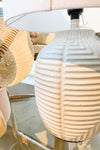 jessie embossed lamp with cotton shade
