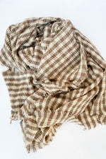 mode, hot cocoa check scarf