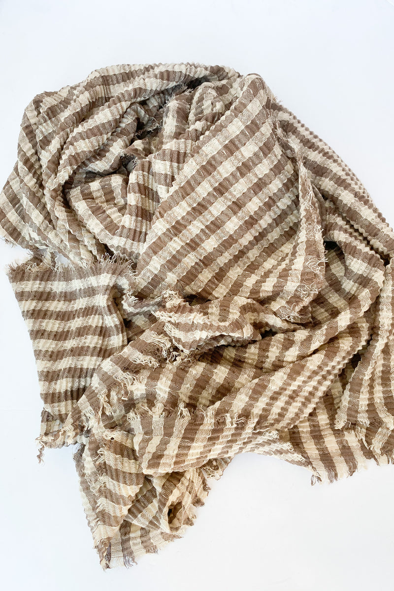 mode, hot cocoa check scarf