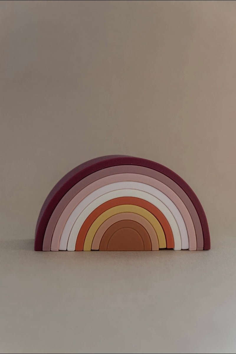 silicone rainbow stacker