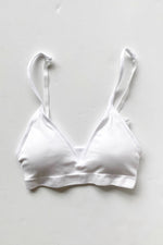 mode, deep v ribbed bralette