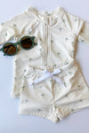 mode, palm tree swim shorts
