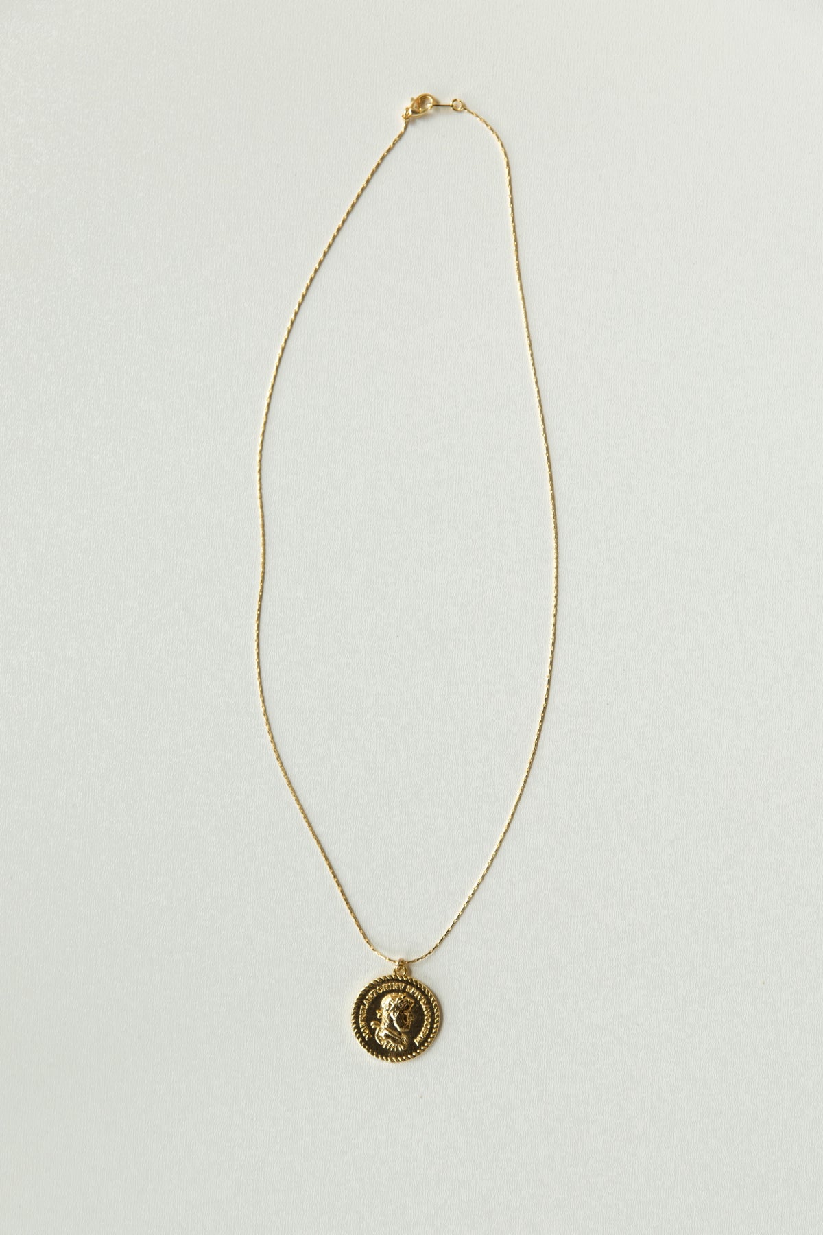 mode, double layer coin necklace- large coin