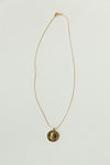 mode, double layer coin necklace- large coin