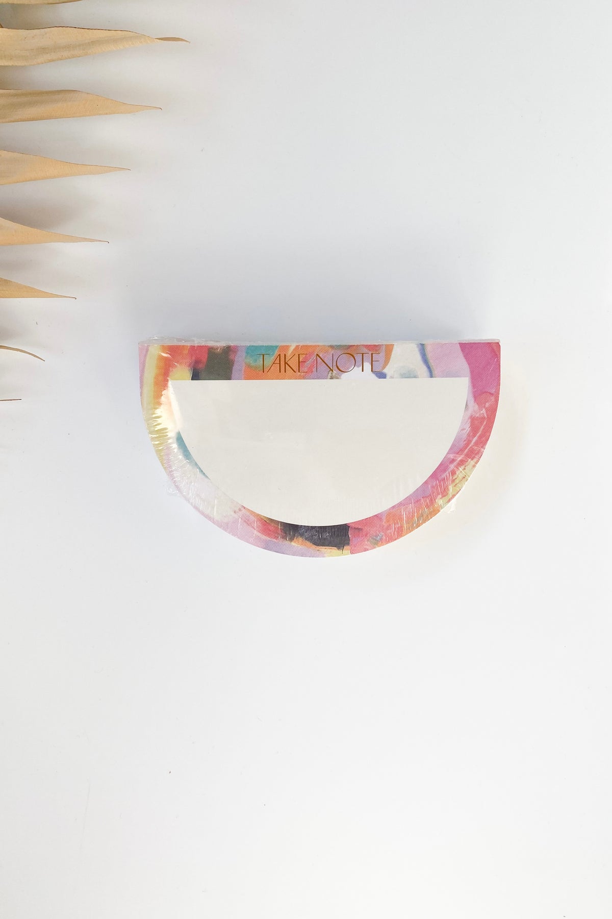 mode, rainbow half moon notepad
