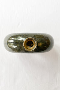 mode, open view circle vase green