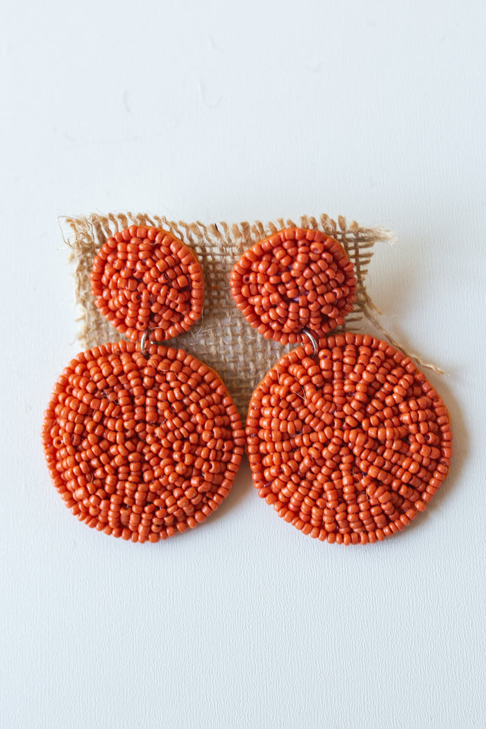 mode, freshly sqeezed dbl beaded earring