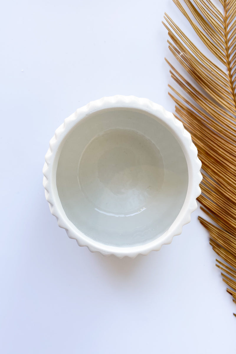 mode, stoneware fluted planter