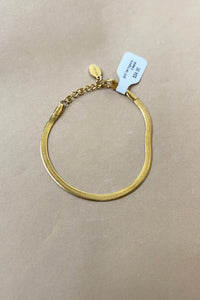 mode, gold herringbone bracelet