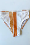 mode, retro stripe cross-back bikini
