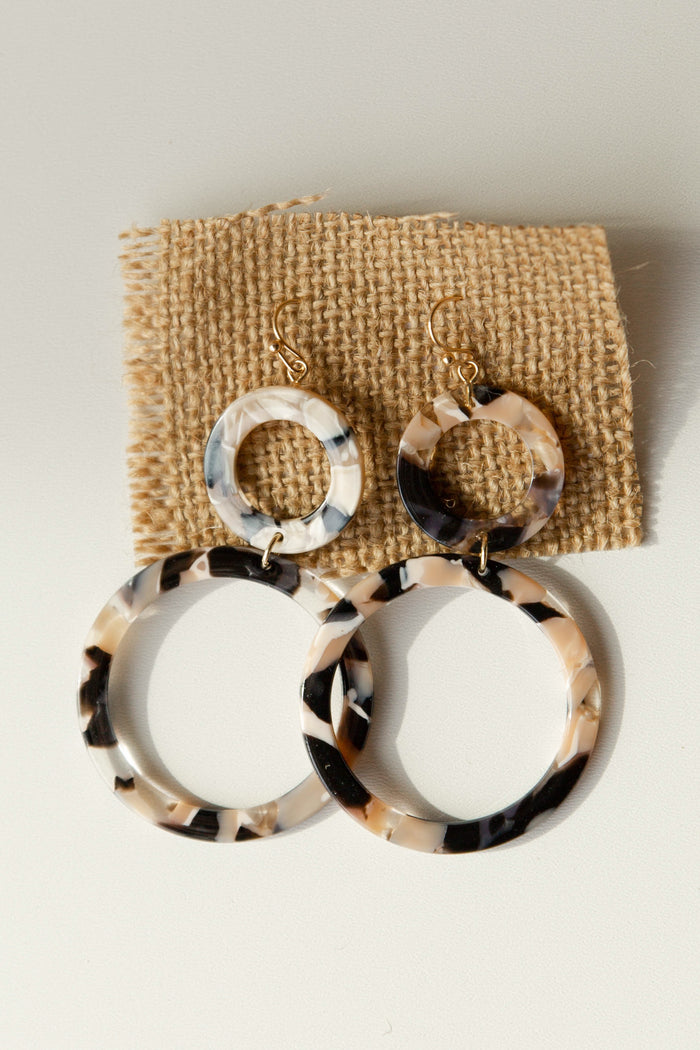 mode, dancing circle drop earrings