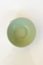 mode, ribbed stoneware bowl