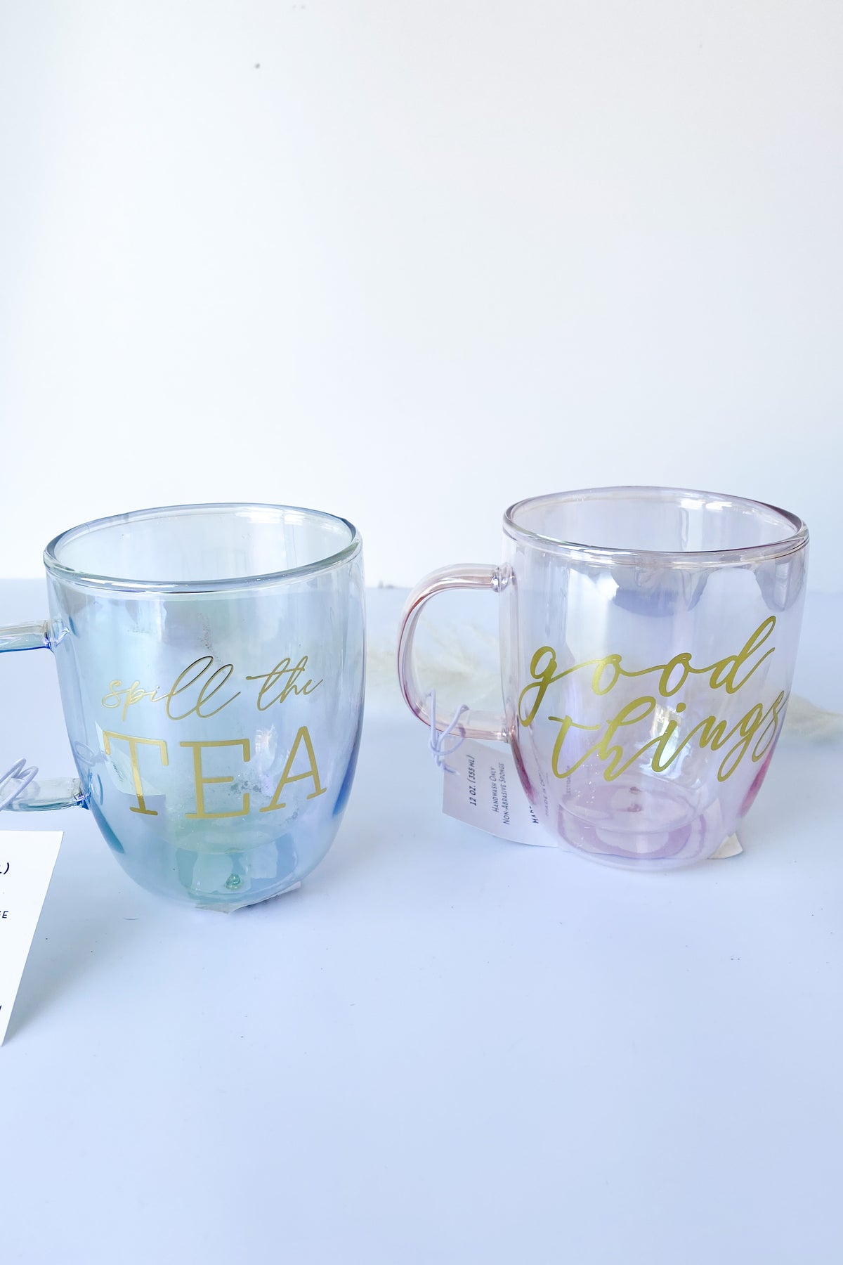 mode, double walled glass mug