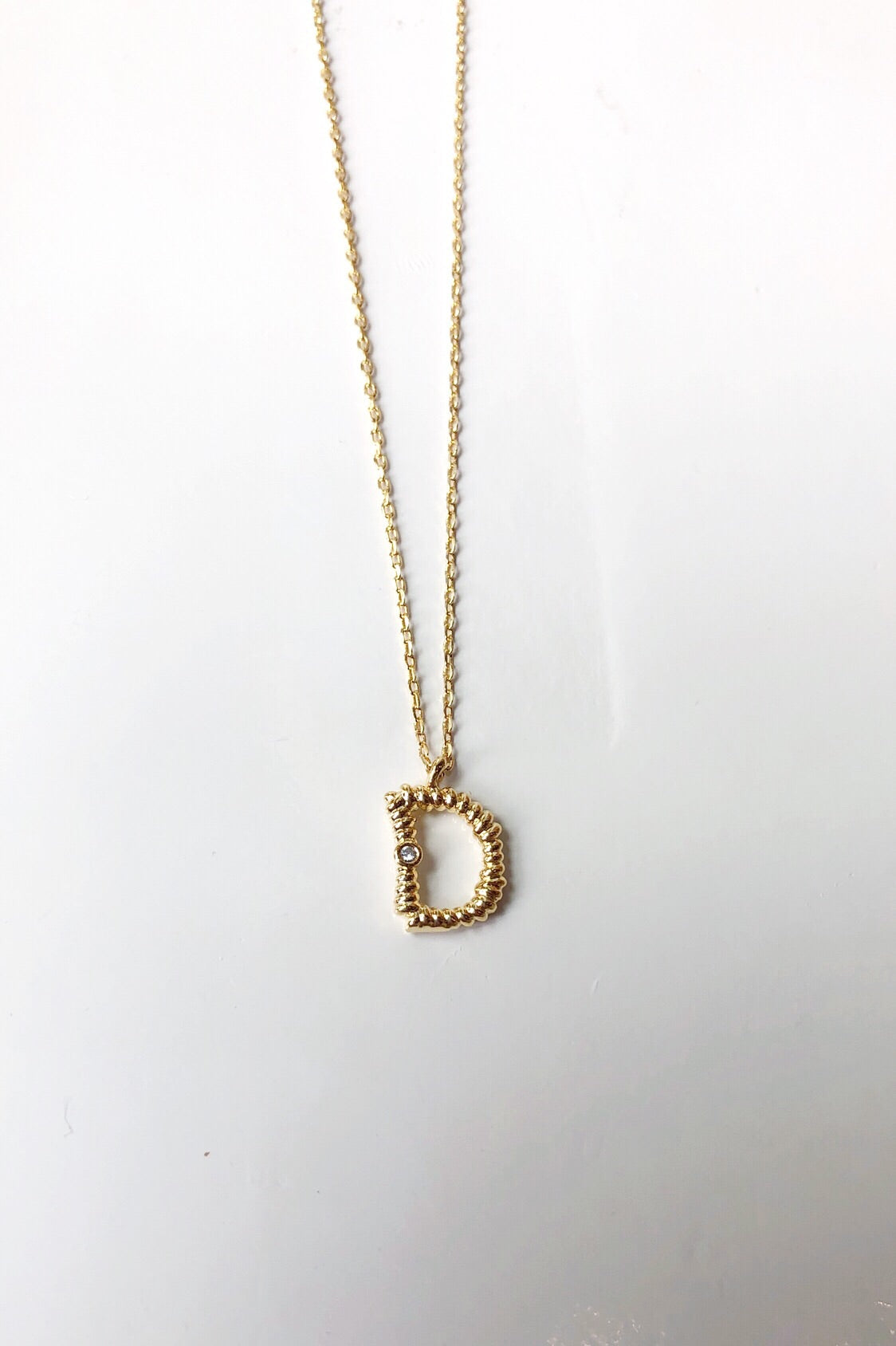 mode, sticks n stones initial necklace