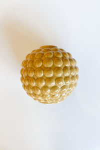 mode, round embossed stoneware vase