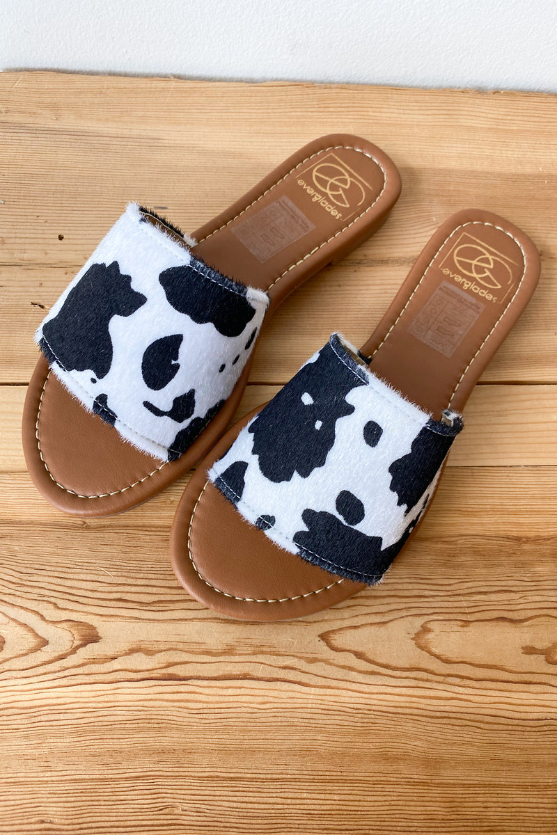 mode, cow print sandal