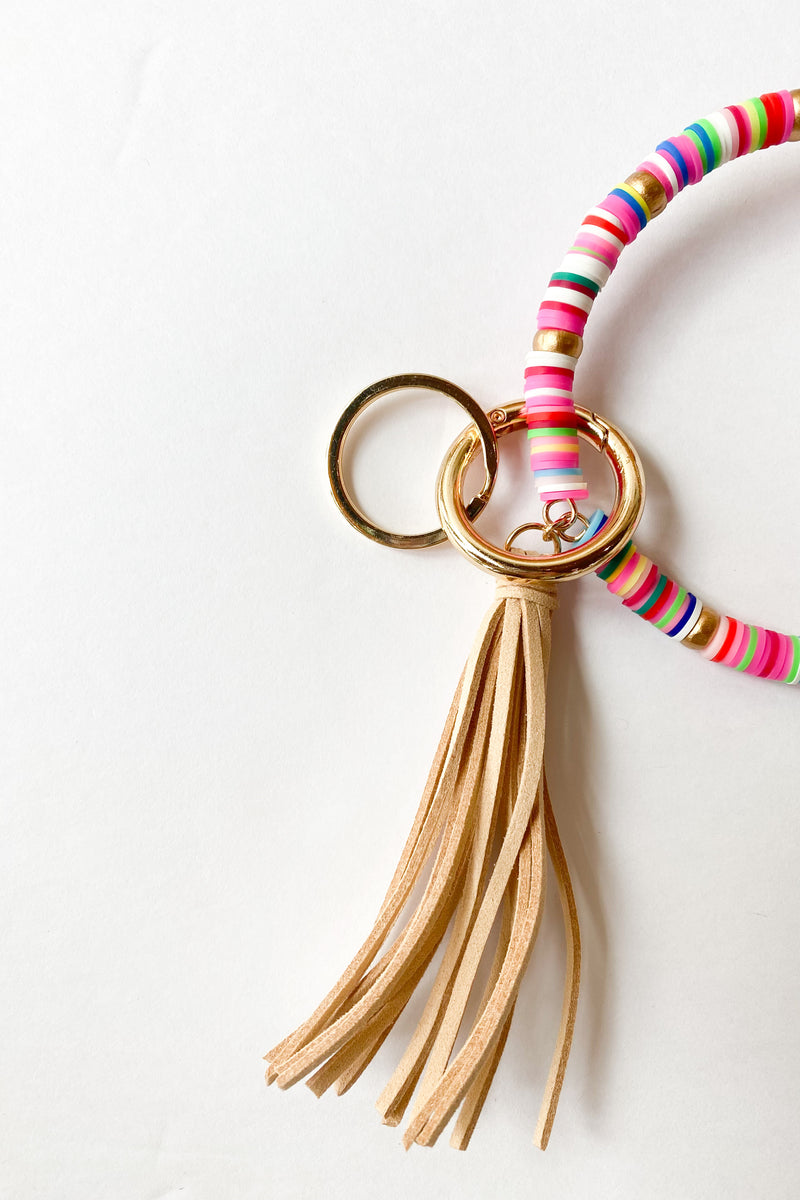 mode, boho key ring bracelet