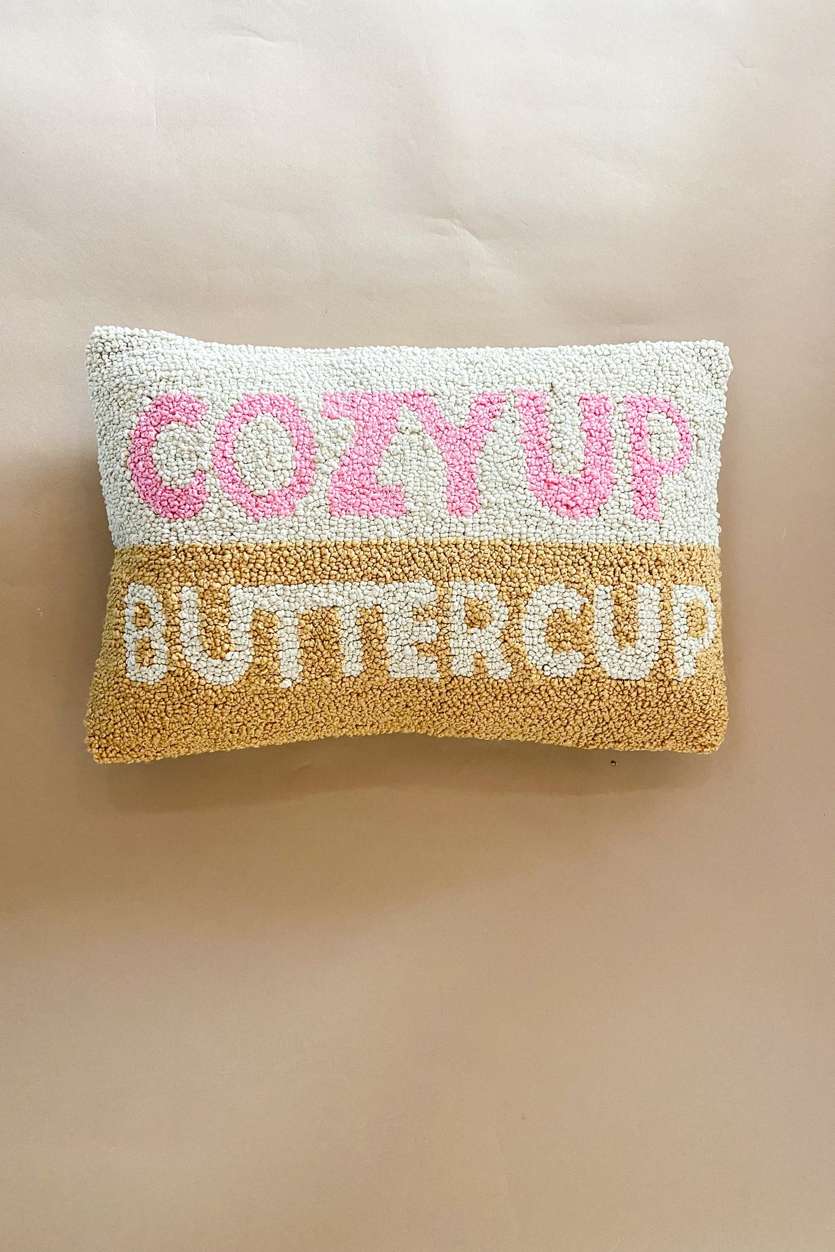 mode, cozy up buttercup pillow