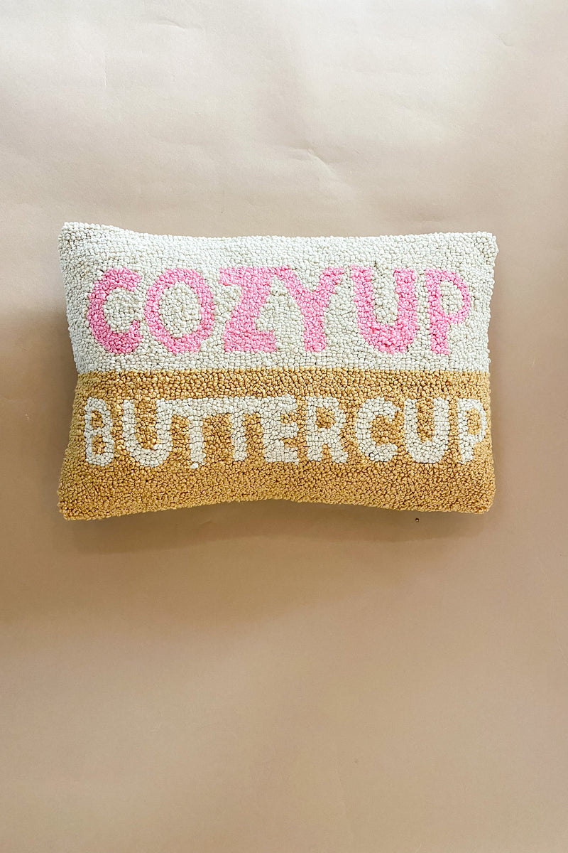 mode, cozy up buttercup pillow