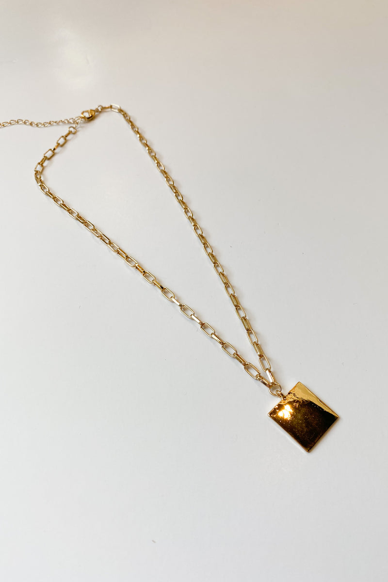 mode, hip to be square necklace