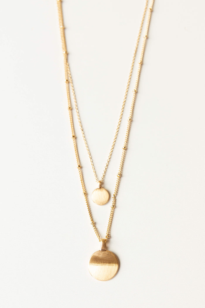 mode, double dots necklace