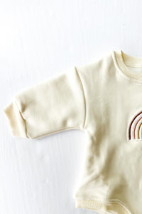 mode, rainbow sweater onesie