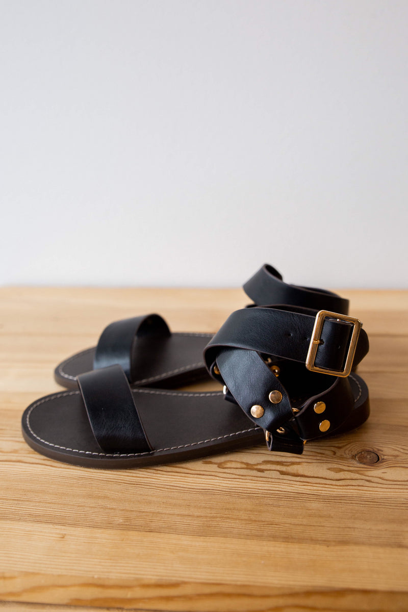 mode, norman studded ankle wrap sandal